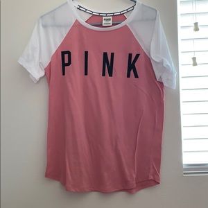 Pink victoria’s secret baseball tee